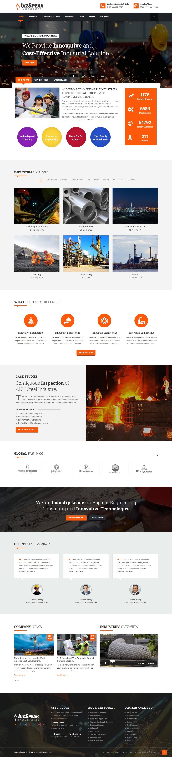 Mẫu Website xây dựng - dự án - BizSpeak