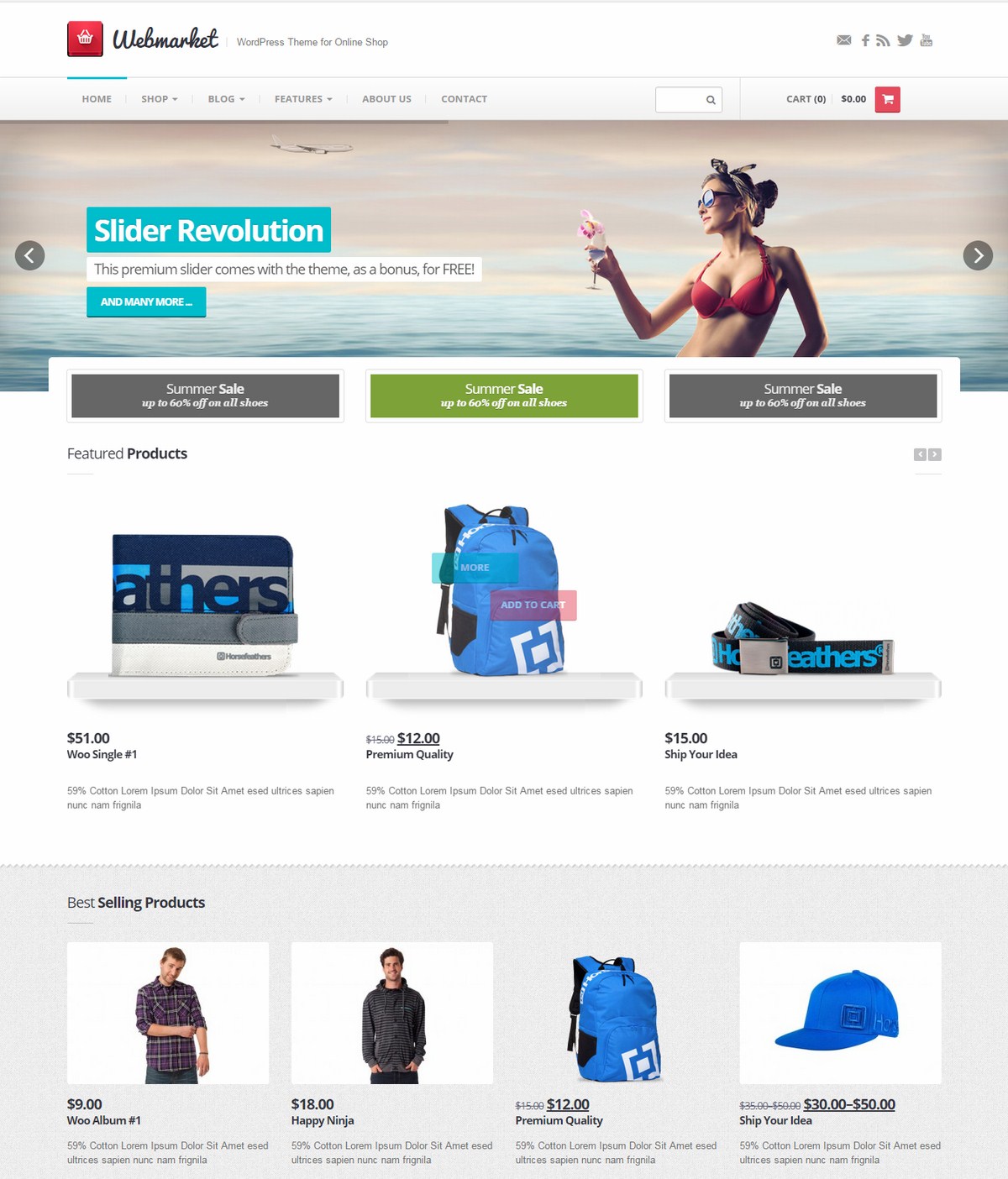 Mẫu Website bán hàng thời trang-  Webmarket