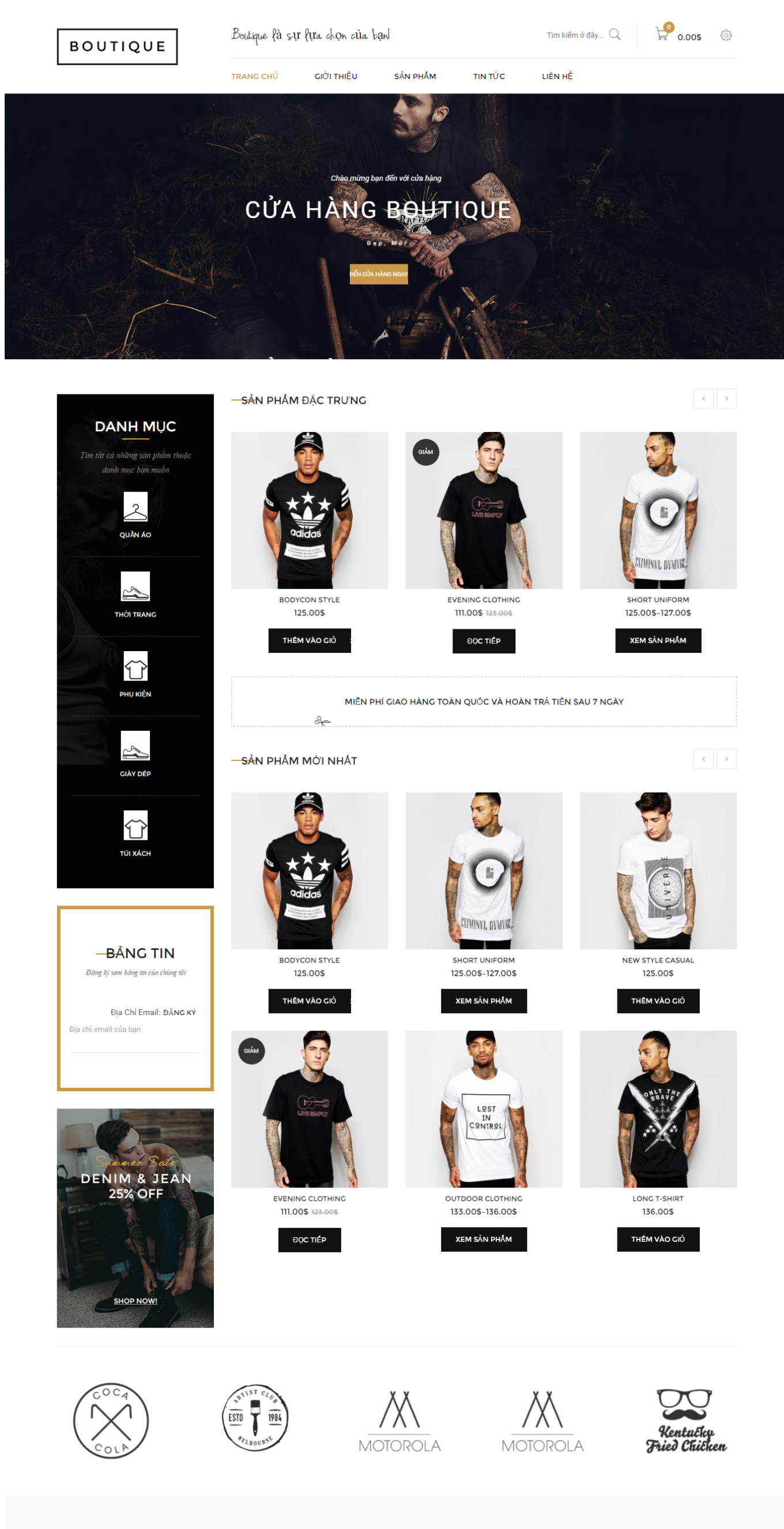 Mẫu website bán hàng thời trang - Boutique5