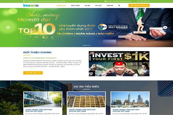 Mẫu website tài chính