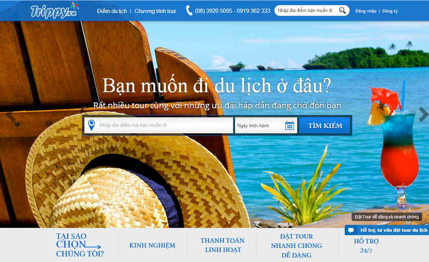 Mẫu website du lịch