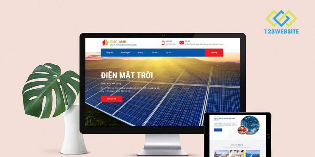 Thiết kế mẫu website năng lượng mặt trời