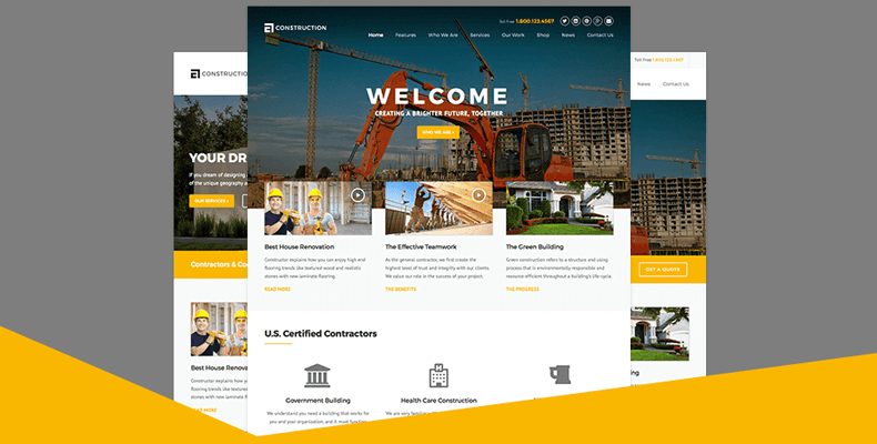 Mẫu website thiết kế xây dựng