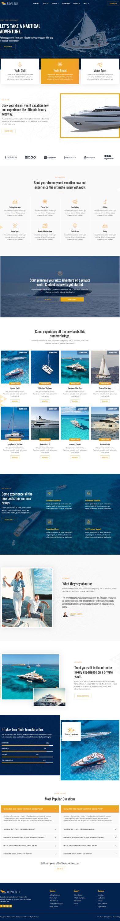 Mẫu website dịch vụ du thuyền - RoyalBlue