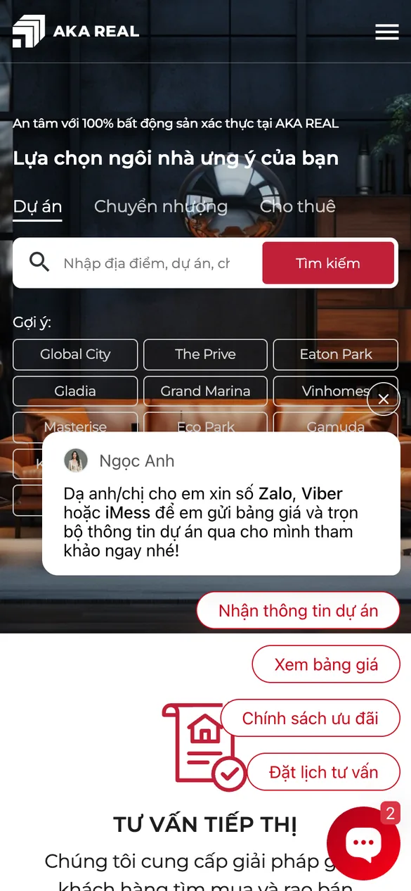 Consultation chat on mobile