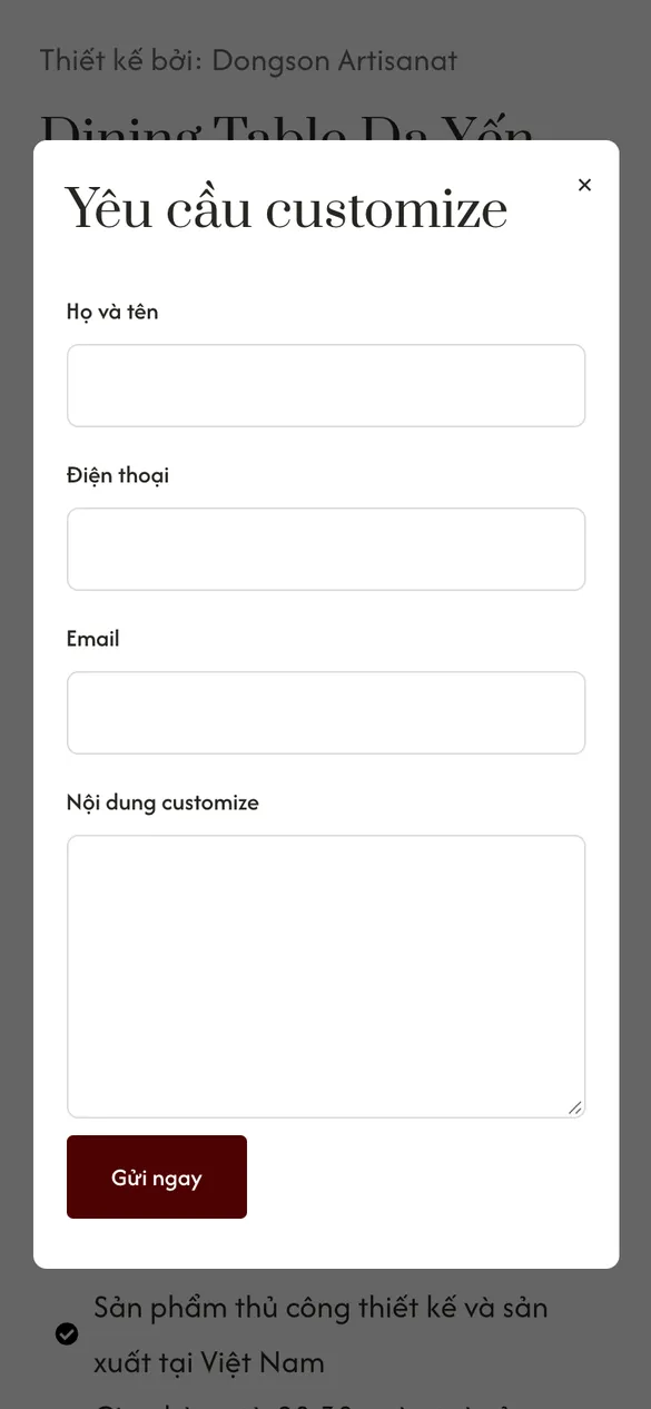 Send a custom request on mobile