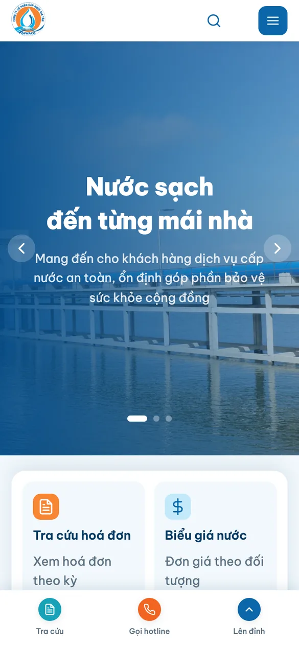 Trang chủ trên điện thoại