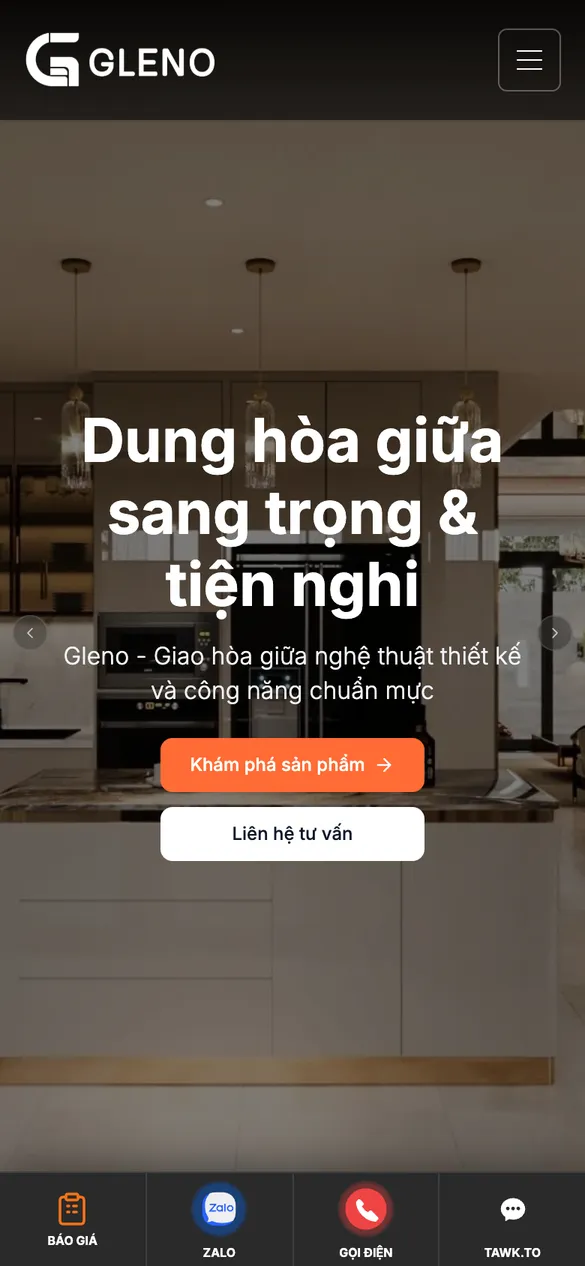 Trang chủ trên điện thoại