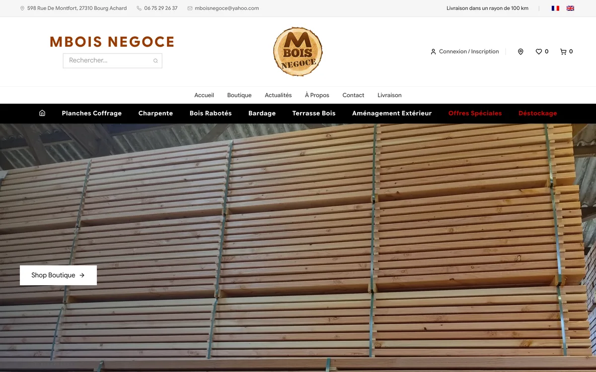 Website MBOIS NEGOCE