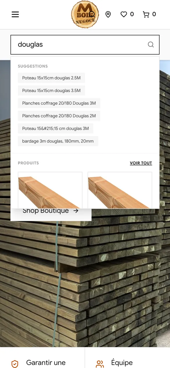Or type a search on mobile