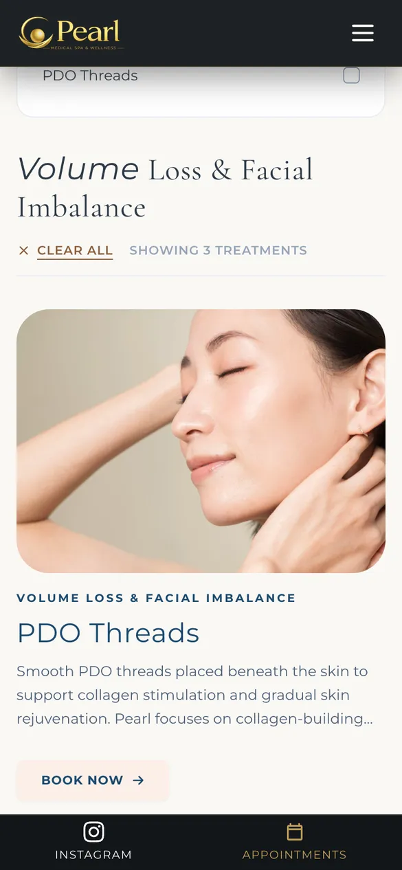 View treatments on mobile