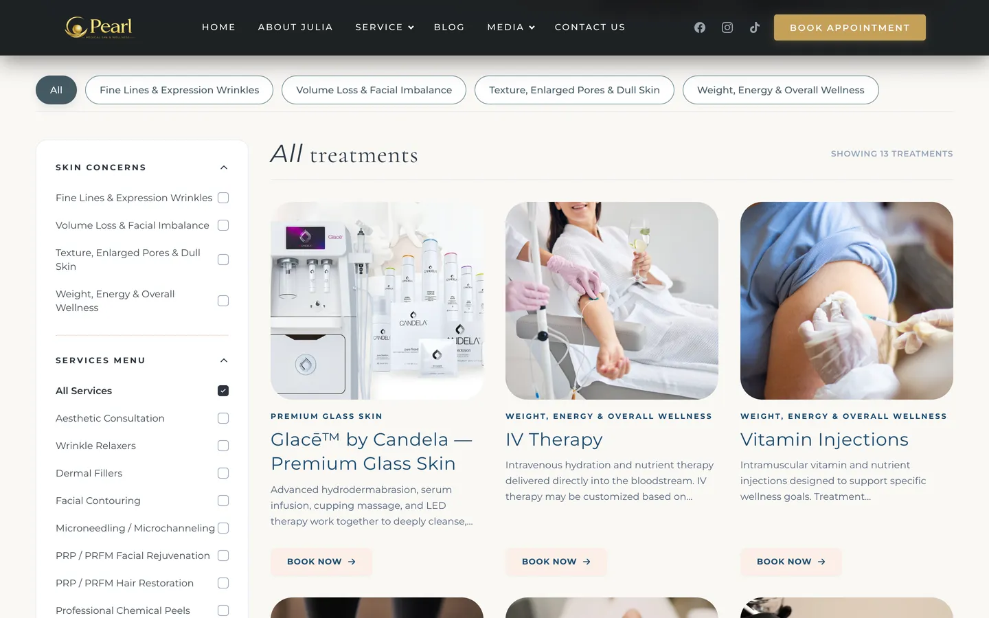 Treatment catalog