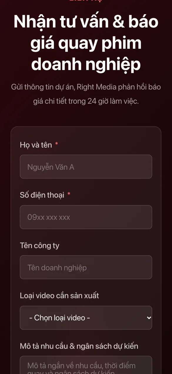 Send a request on mobile