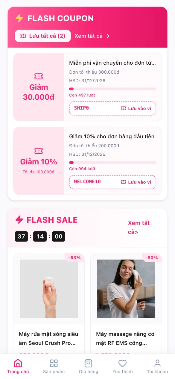 Flash Coupon on mobile