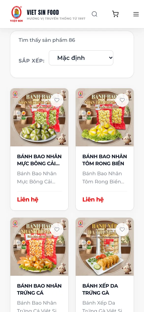 Xem danh mục trên điện thoại
