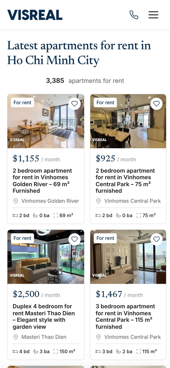 Filter the list on mobile