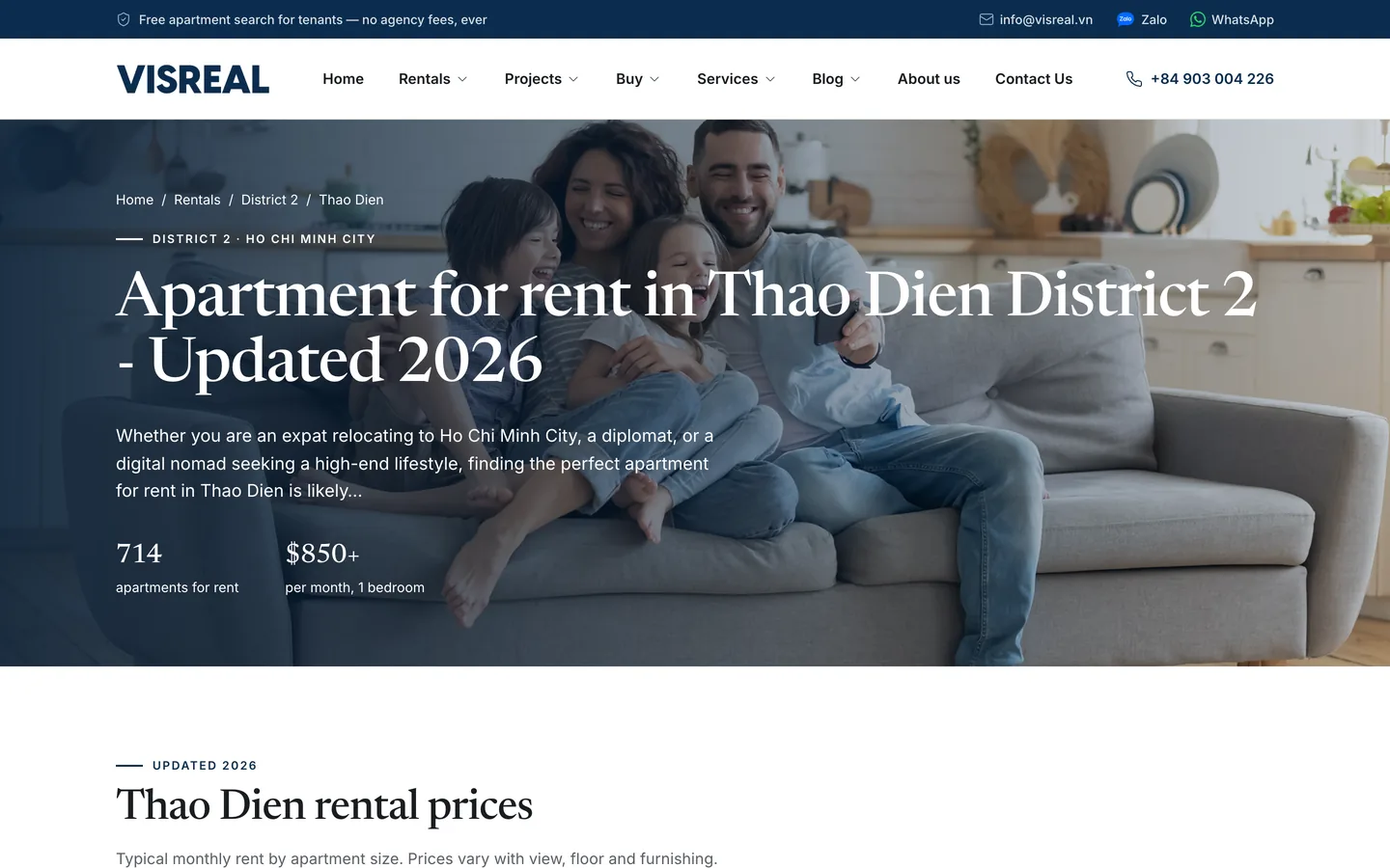 Area page