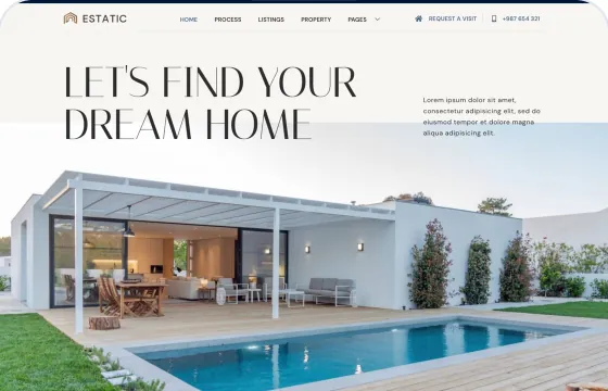 Mẫu website bất động sản Estatic trong kho 123Website