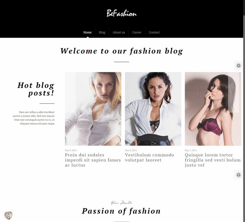 Mẫu website blog – tin tức – Fashion