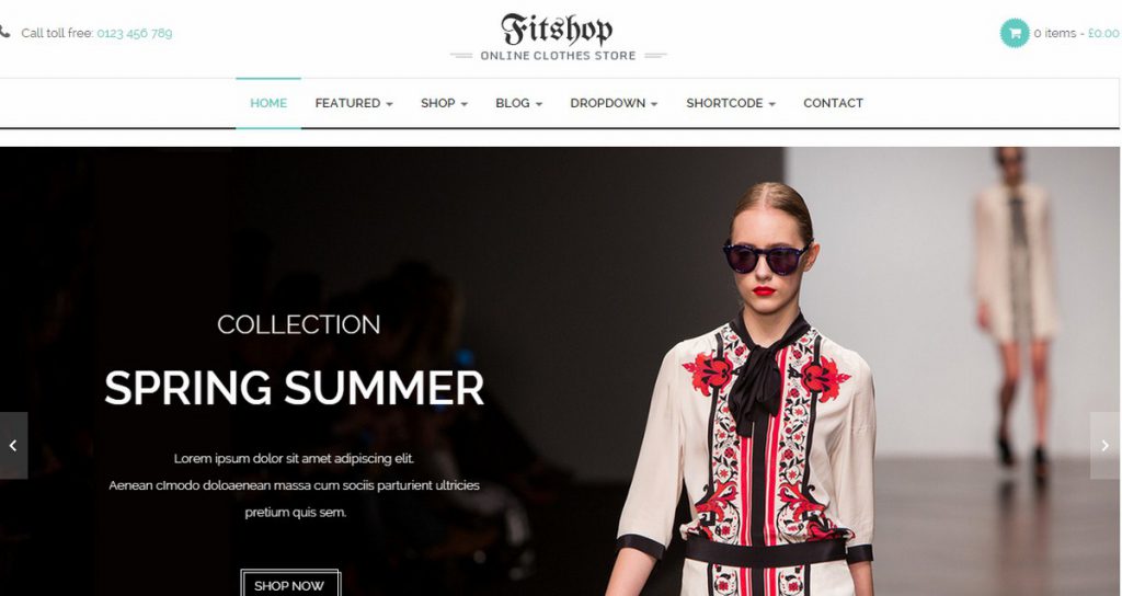 Fashion Website Template – Fitshop