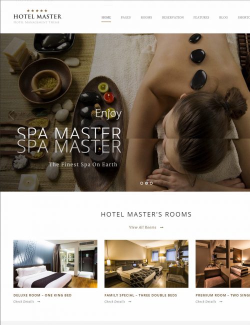 Thiết kế Web khách sạn - Hotel Master - Light Style