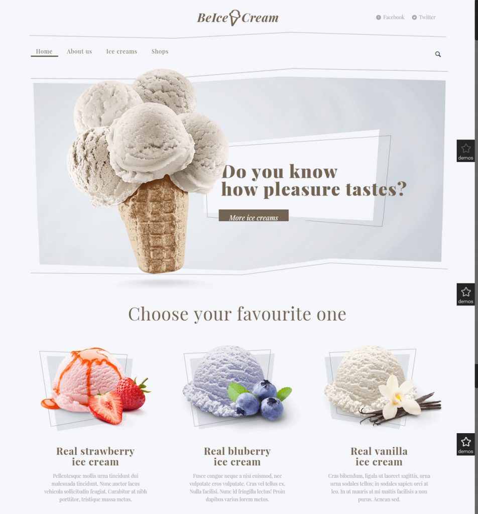 Mẫu website MẪU WEBSITE ẨM THỰC – NHÀ HÀNG – ICECREAM