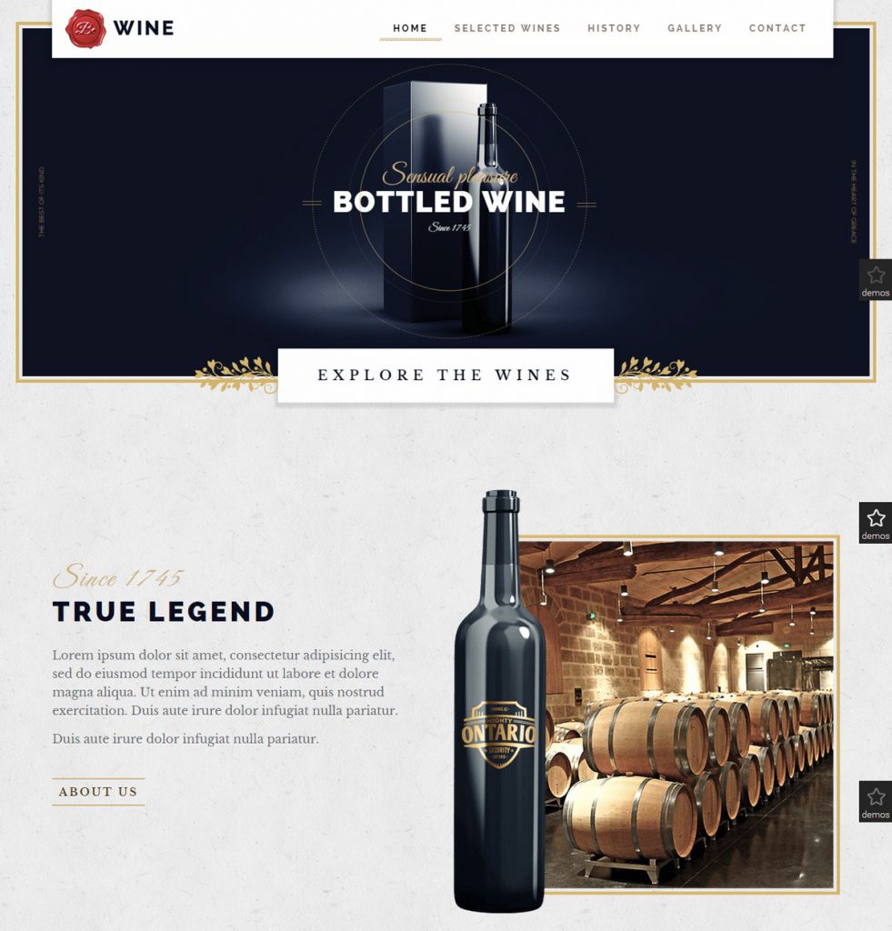 Mẫu website MẪU WEBSITE GIỚI THIỆU SẢN PHẨM – WINE