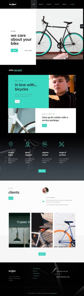 Mẫu website MẪU WEBSITE GIỚI THIỆU SẢN PHẨM – BIKERENTAL