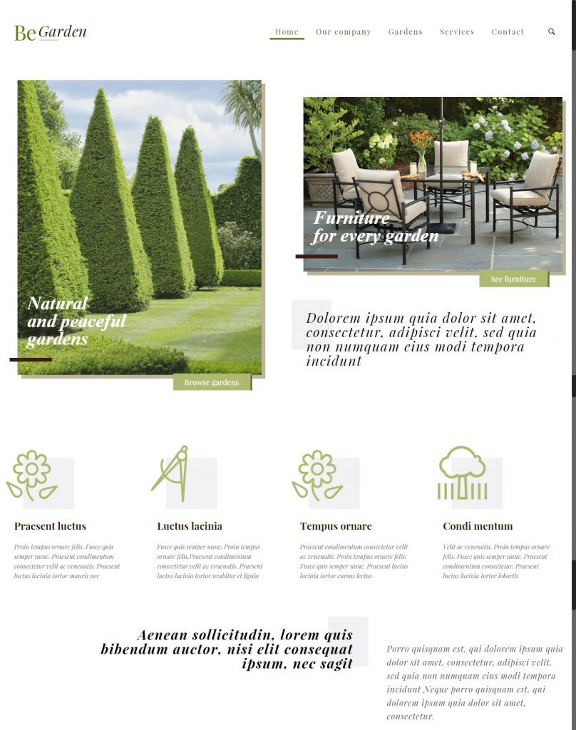 MẪU WEBSITE GIỚI THIỆU DOANH NGHIỆP – GARDEN