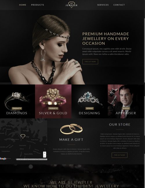 Mẫu website giới thiệu sản phẩm - Jeweler