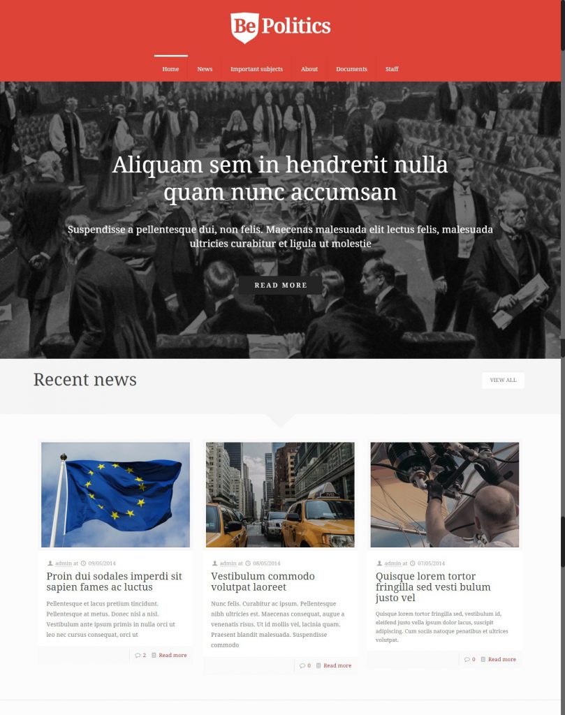 News Website Template – Politics