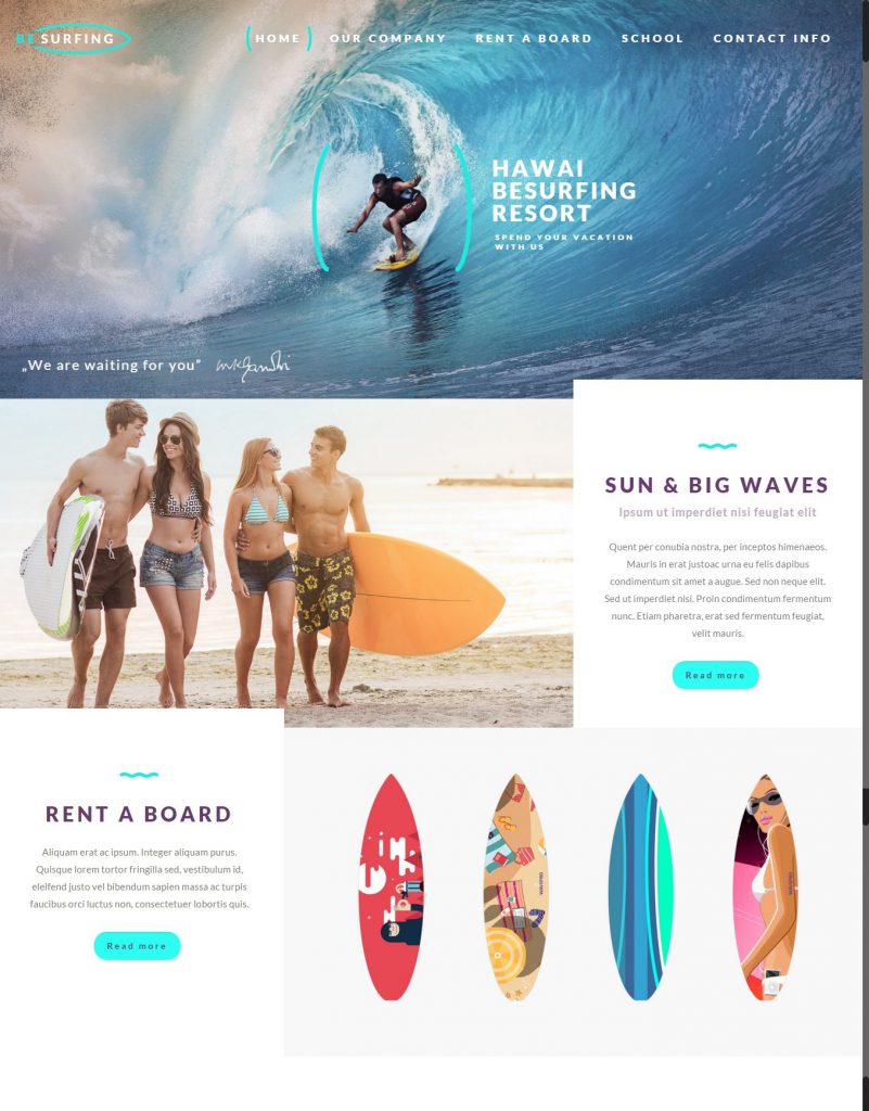 Mẫu website MẪU WEBSITE GIỚI THIỆU SẢN PHẨM – SUFING