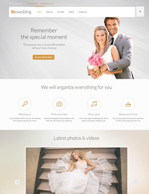 Mẫu website dịch vụ - Wedding