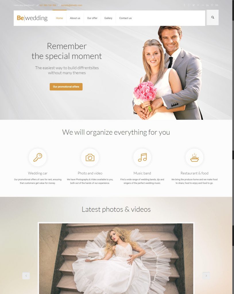 Mẫu website dịch vụ – Wedding