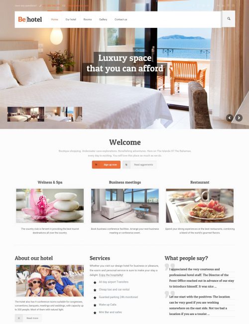 Mẫu website khách sạn - Hotel