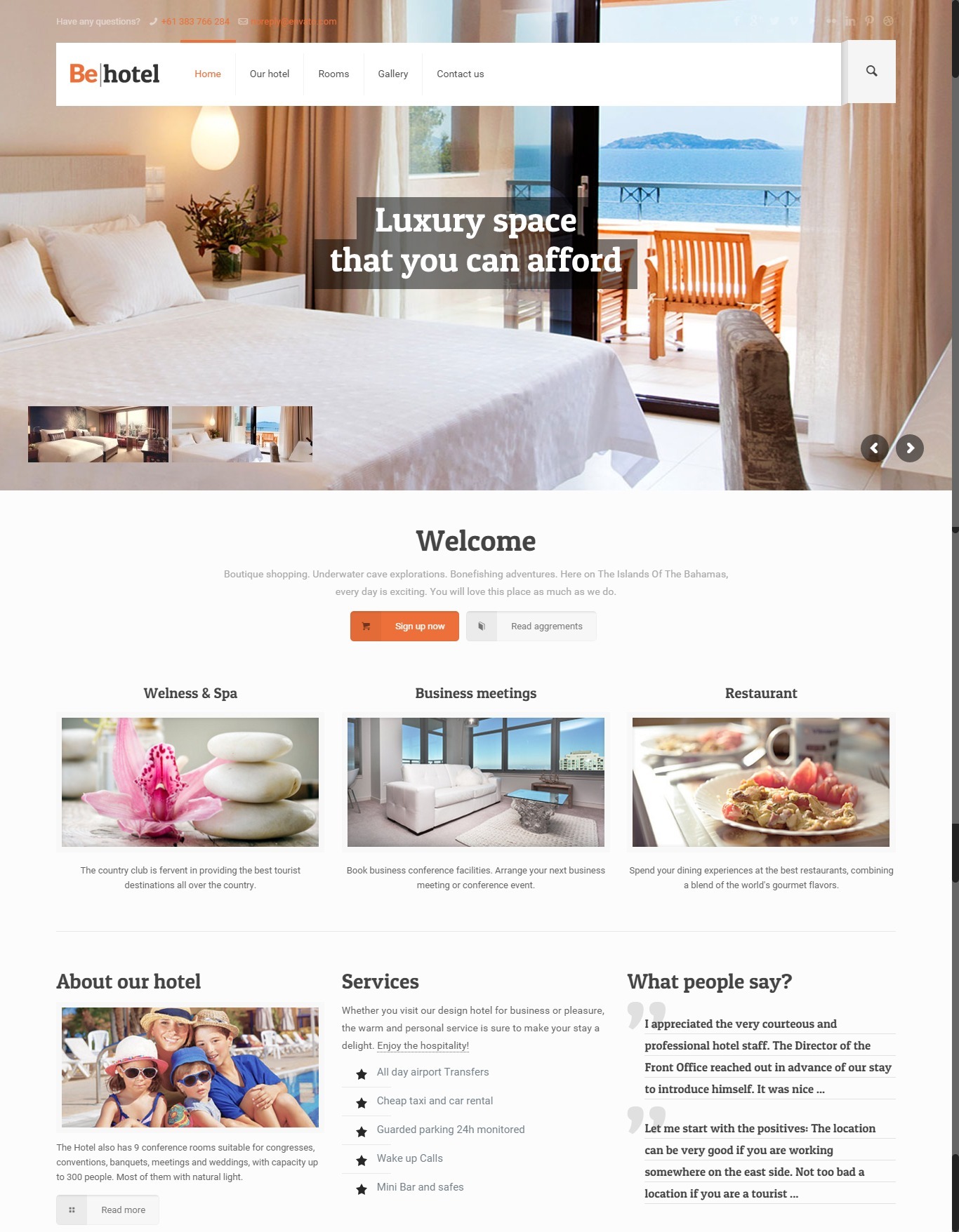 Mẫu website khách sạn - Hotel