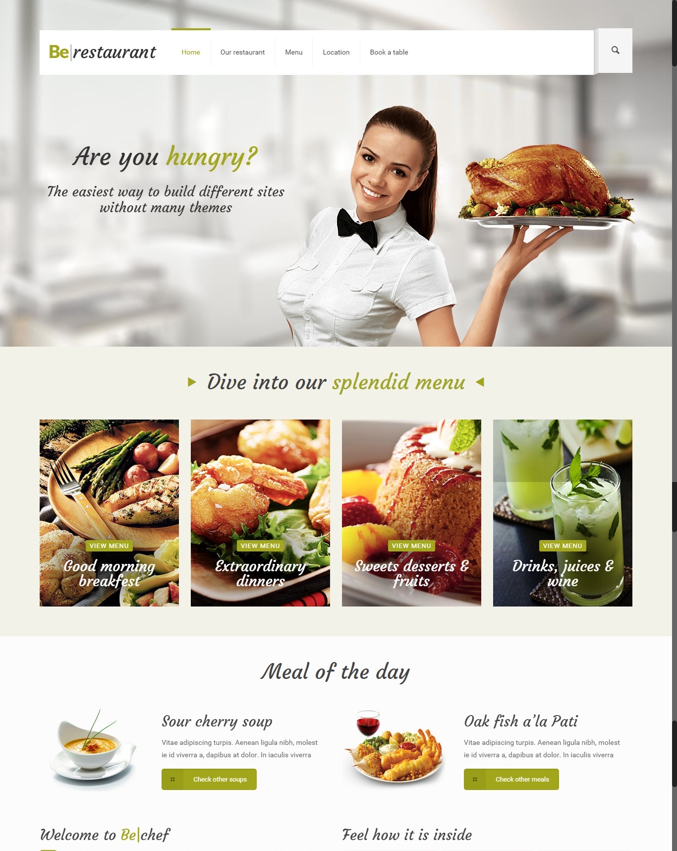 Mẫu website ẩm thực - nhà hàng - Restaurant