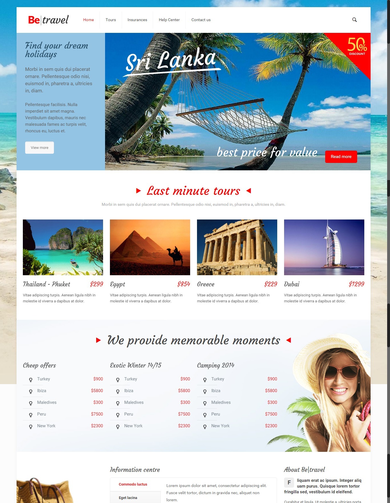 Mẫu website du lịch - Travel
