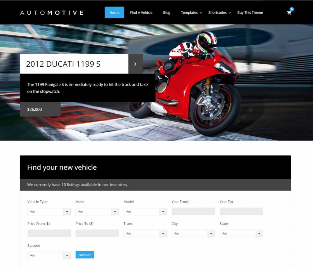 Mẫu website MẪU WEBSITE SẢN PHẨM – AUTOMOTIVE 2