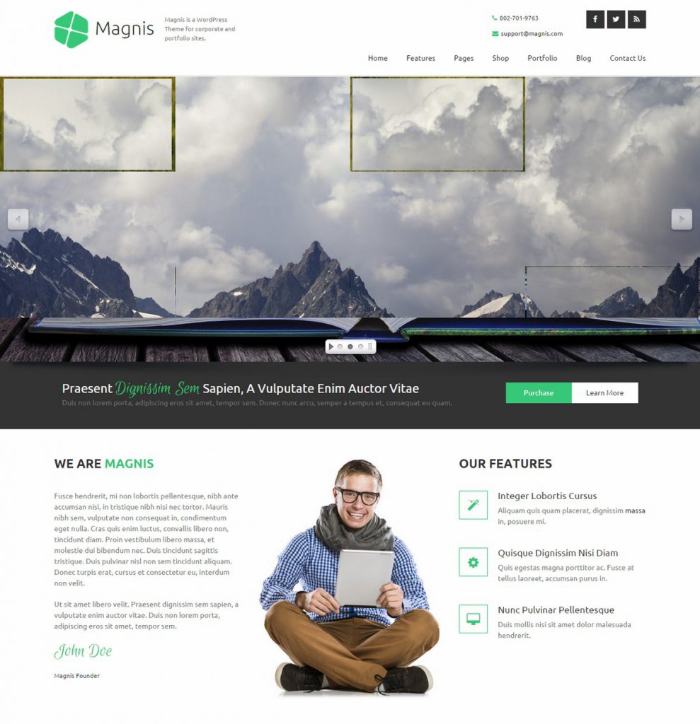 Mẫu Website giới thiệu công ty – Magnis