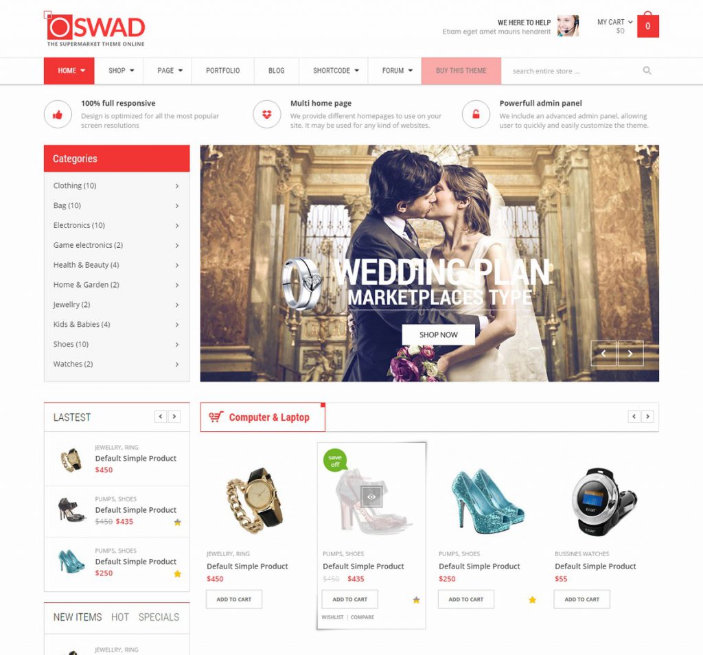Mẫu Website bán hàng thời trang – Oswad Market