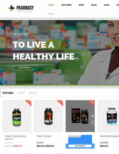 Mẫu Website y tế - Pharmacy