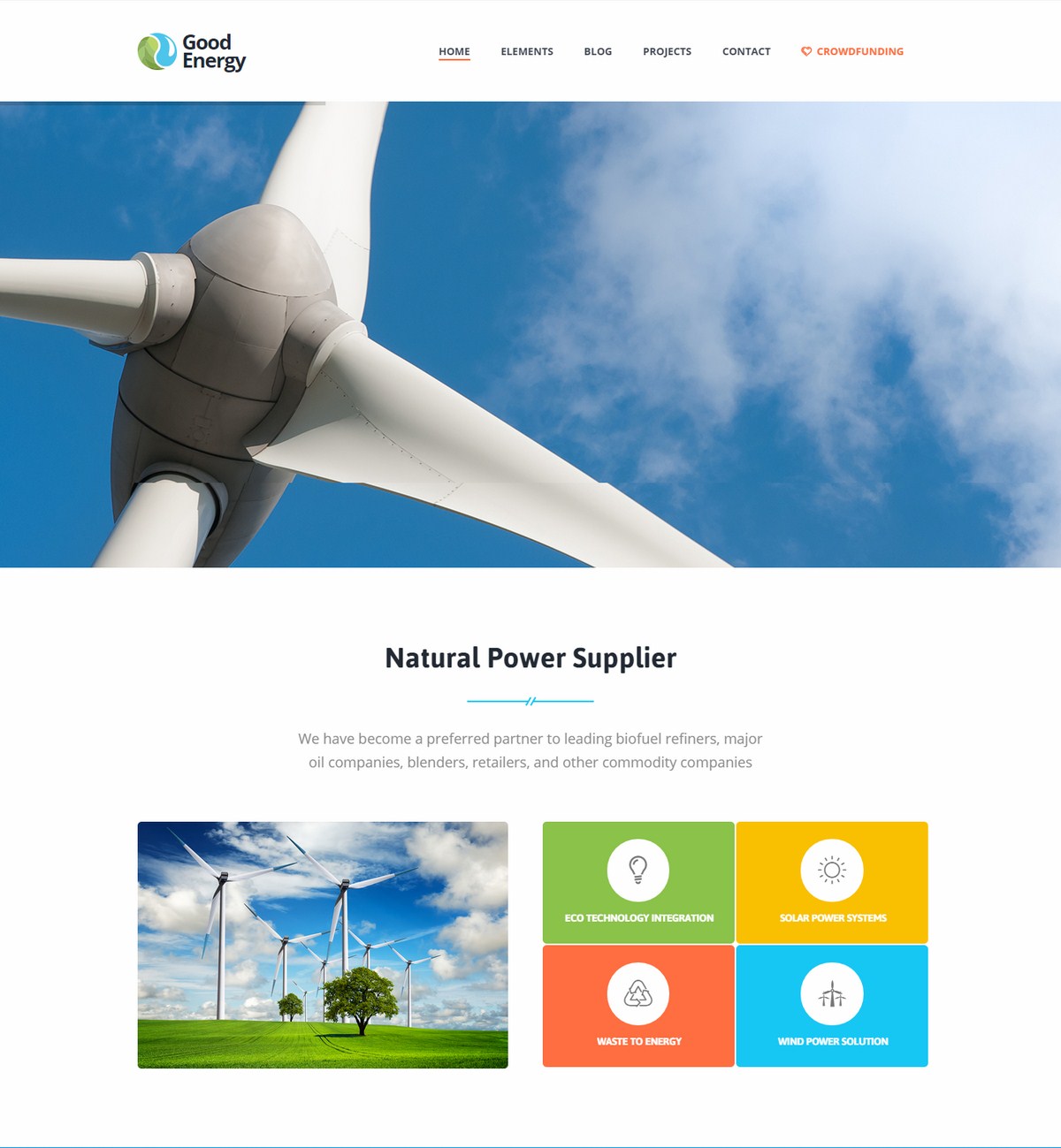 Mẫu Website giới thiệu Công ty - Good Energy