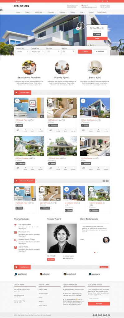 Mẫu Website GIỚI THIỆU CÔNG TY – bất động sản – RealSpace