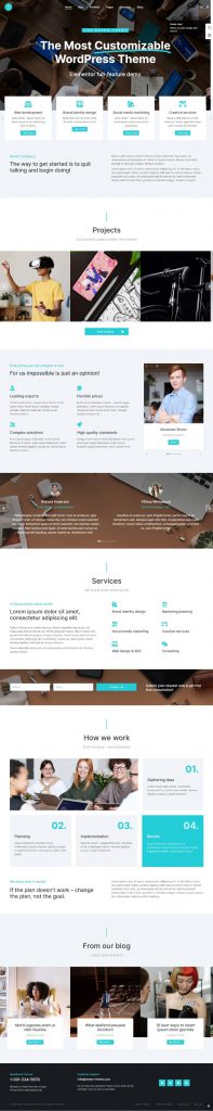 Mẫu Website giới thiệu công ty – The Seven