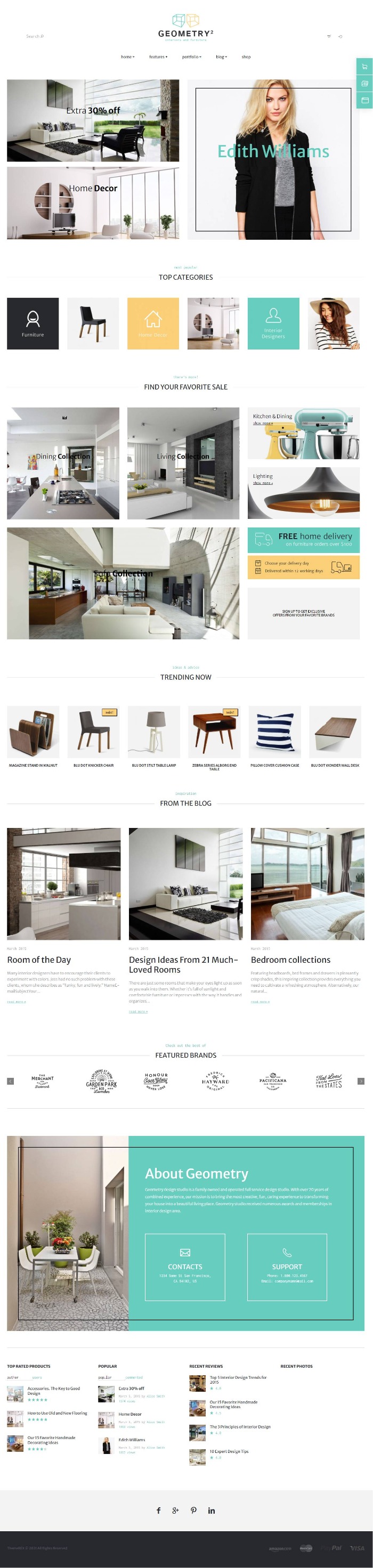 Mẫu Website thiết kế - bất động sản - Geometry