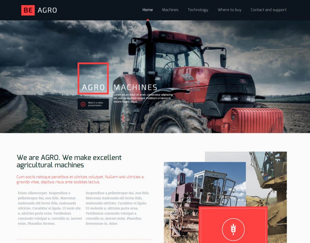 Mẫu website MẪU WEBSITE GIỚI THIỆU DOANH NGHIỆP AGRO – 3769