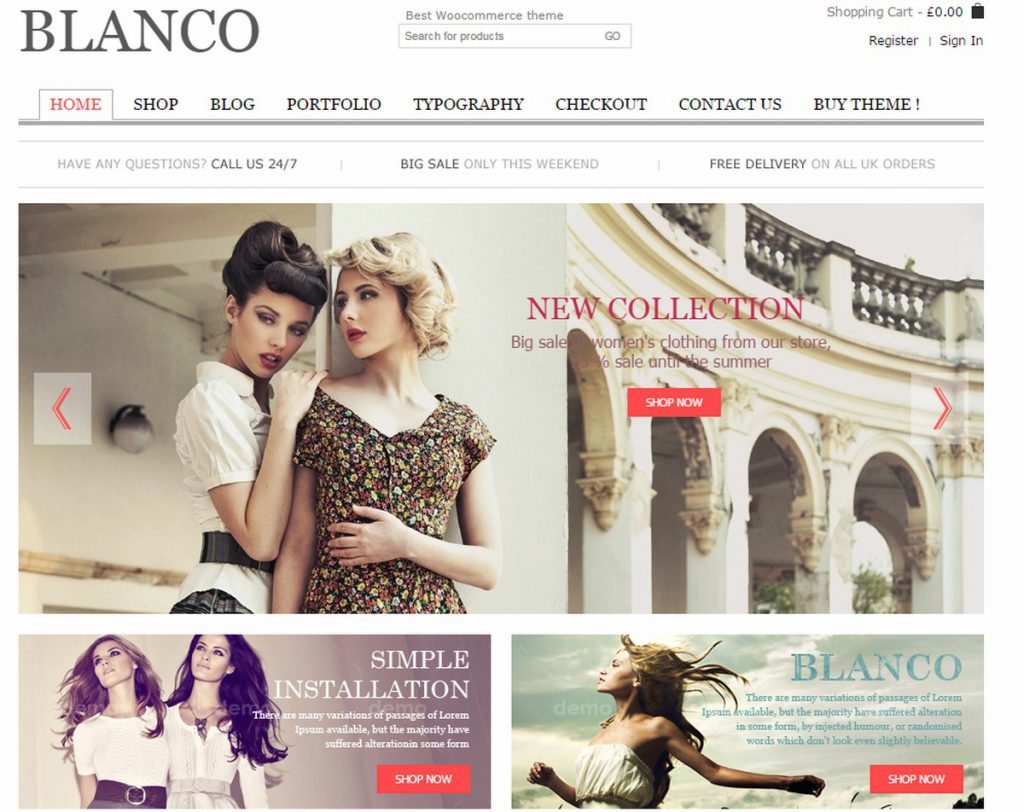 THIẾT KẾ WEB BÁN HÀNG – BLANCO