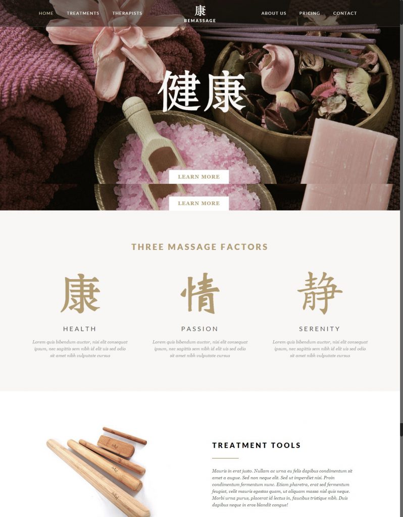Mẫu website MẪU WEBSITE GIỚI THIỆU DOANH NGHIỆP MASSAGE – 3791