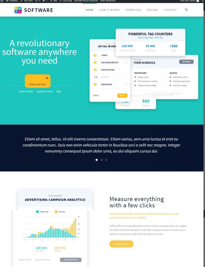 Mẫu website MẪU WEBSITE GIỚI THIỆU DOANH NGHIỆP SOFTWARE – 3748